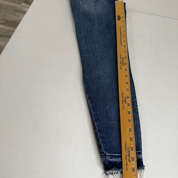 KanCan Distressed Skinny Jeans High Rise Raw Hem Light Wash Women’s Size 7/27 - Picture 10 of 16
